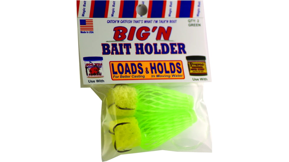 Magic Bait BigN Bronze Hook, Treble/Baitholder, Green, Size 2, 2 Per Pack, 48-36