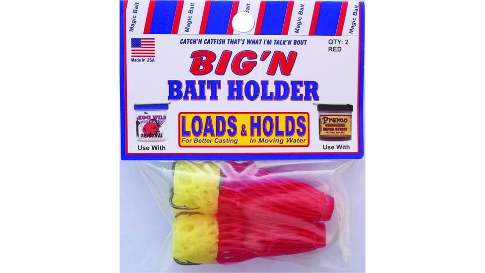 Magic Bait BigN Bronze Hook, Treble/Baitholder, Red, Size 2, 2 Per Pack, 48-93