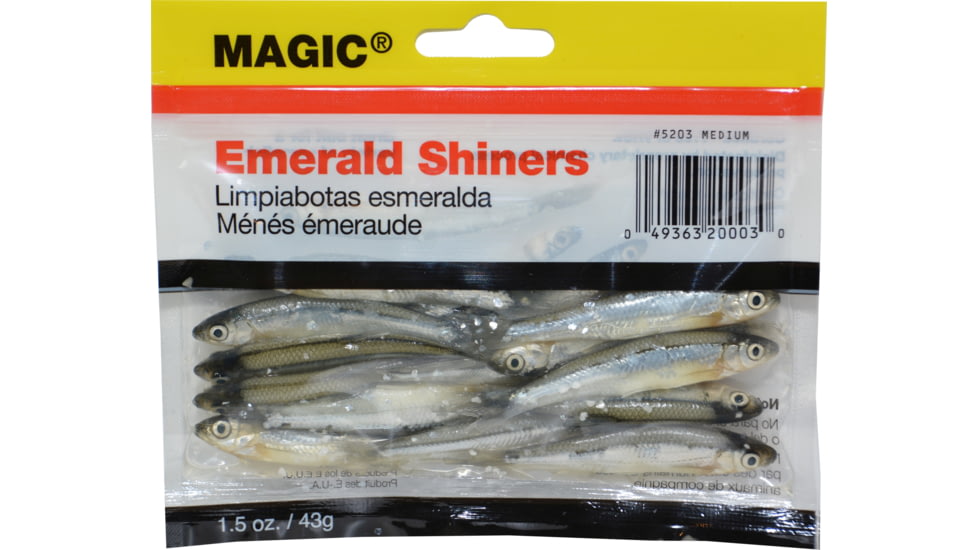 Magic Preserved Shiner Minnows Medium, 1 1/2 oz Bag, Natural, 5203