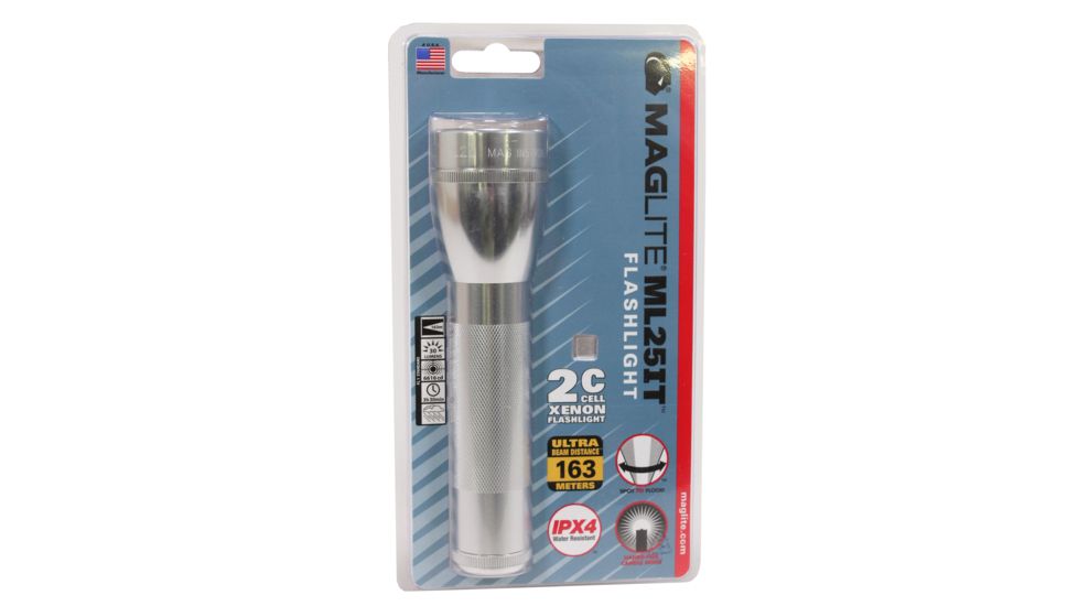 Maglite 2C Cell,Silver,Whs ML25IT-2106