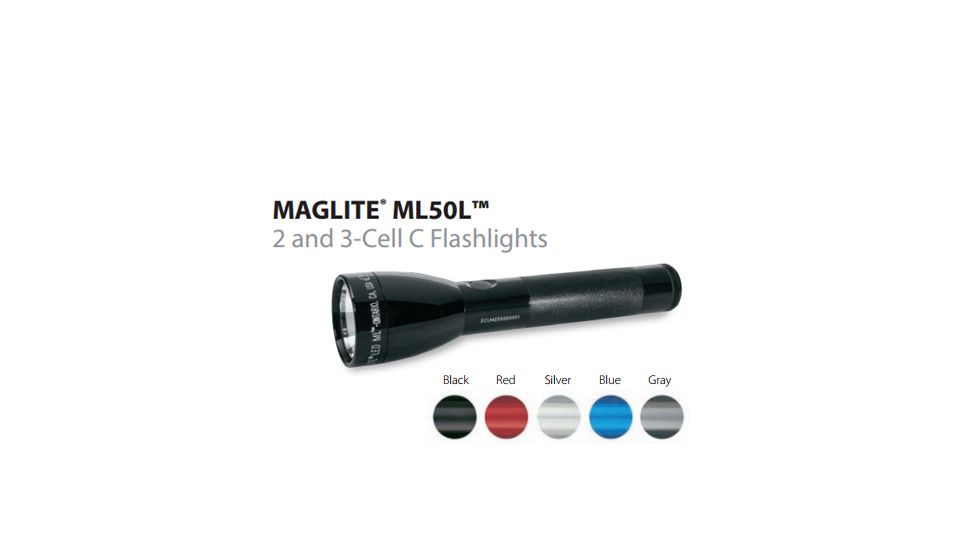 Maglite Ml50l Led Flashlight, Red, ML50L-S2035