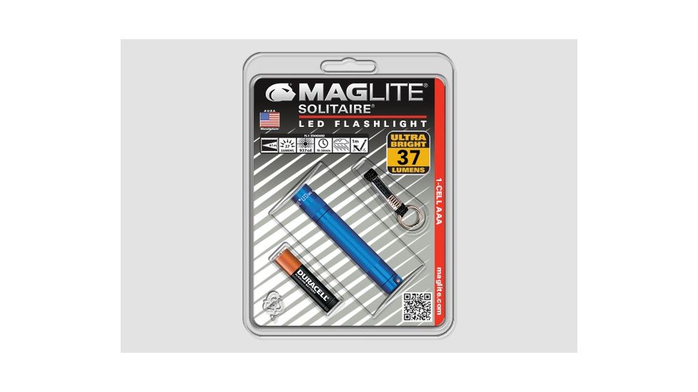 MagLite Solitaire AAA 1-Cell Incandescent Flashlight, Blue, Pres. Box, K3A112
