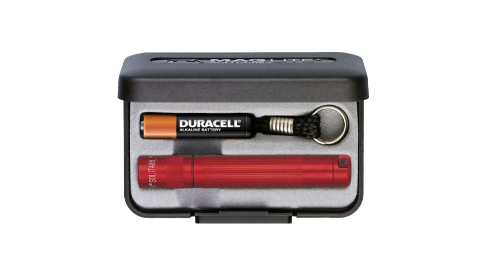 MagLite Solitaire AAA 1-Cell Incandescent Flashlight, Red, Pres. Box, K3A032