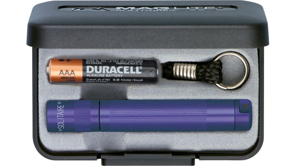 Maglite Solitaire Single AAA Flashlight, Purple, 3.25in. ML1P