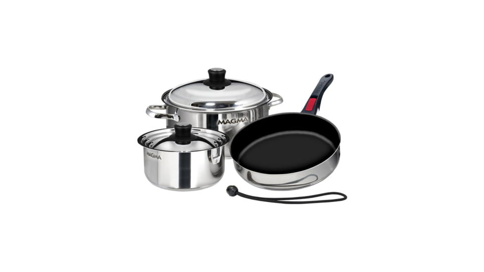 Magma Induction Non-Stick Cookware Set - 7 piece, nesting-non-stick-cookware-7-piece