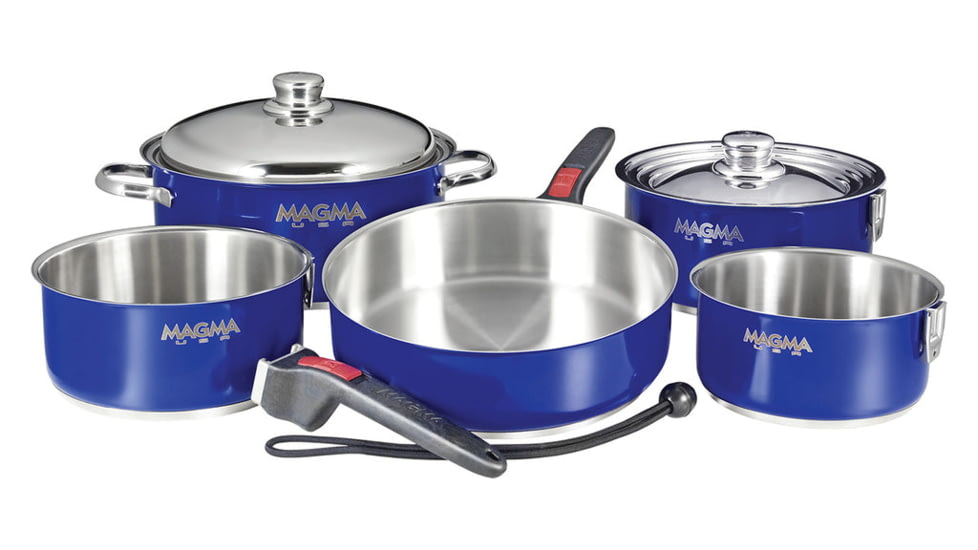 Magma Non Induction Cookware Set, 10 Piece, Cobalt Blue, A10-360L-CB