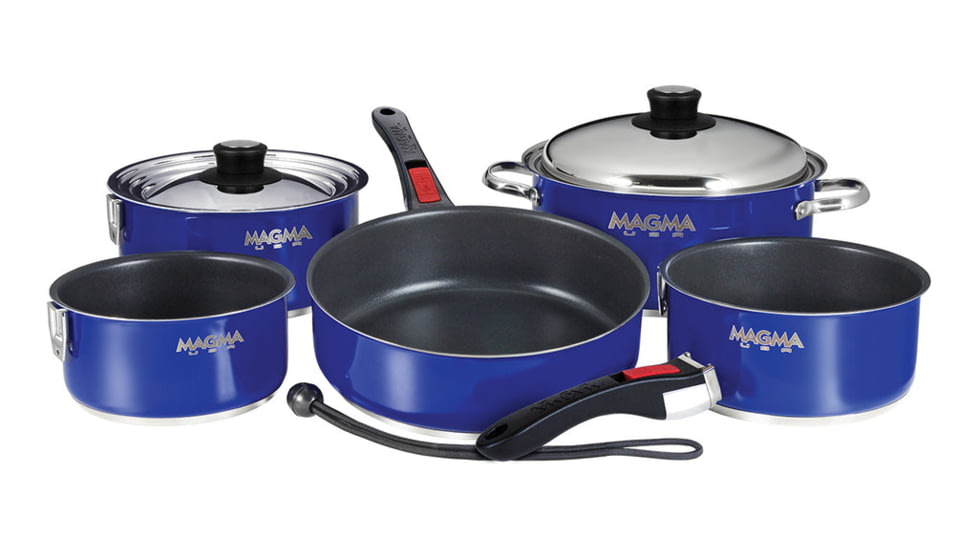 Magma Non Induction Non-Stick Cookware Set, 10 Piece, Cobalt Blue, A10-366-CB-2