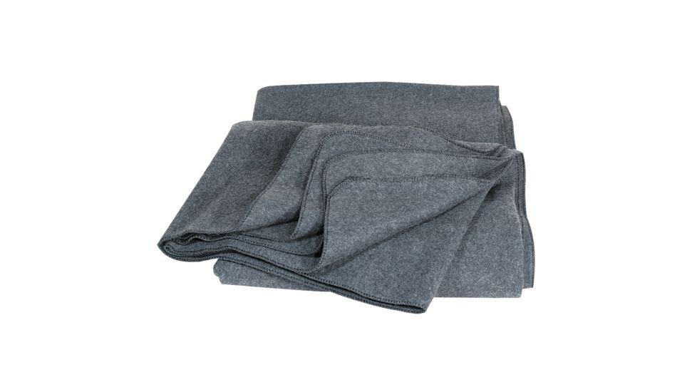Major Surplus 80% Wool 4Lb Military Blanket, Gray, 66 in x 90 in, 02-0311014412