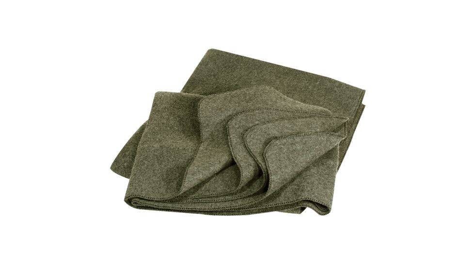 Major Surplus 80% Wool 4Lb Military Blanket, Olive Drab, 66 in x 90 in, 02-0311004412