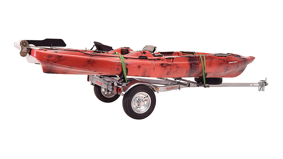 Malone Auto Racks MicroSport LowBed 2 Kayak Trailer Package, 2 Sets Saddle Up Pro and Spare Tire, MPG464-LBS
