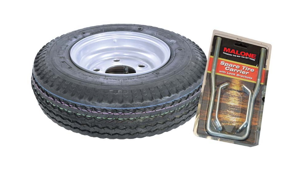 Malone Auto Racks Spare Tire for EcoLight Trailer, 20in Diameter x 8in Wide, w/Lockable Attachment, MPG582