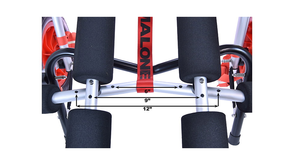 Malone Auto Racks WideTrak SB Large Kayak/Canoe Cart with Balloon Beach Tires and Bunks, MPG521-S