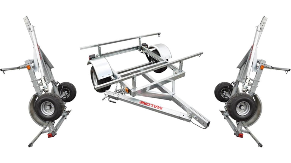 Malone Auto Racks XtraLight LowMax 2 Kayak Trailer Package, 2 Sets Bunks, MPG596XB2