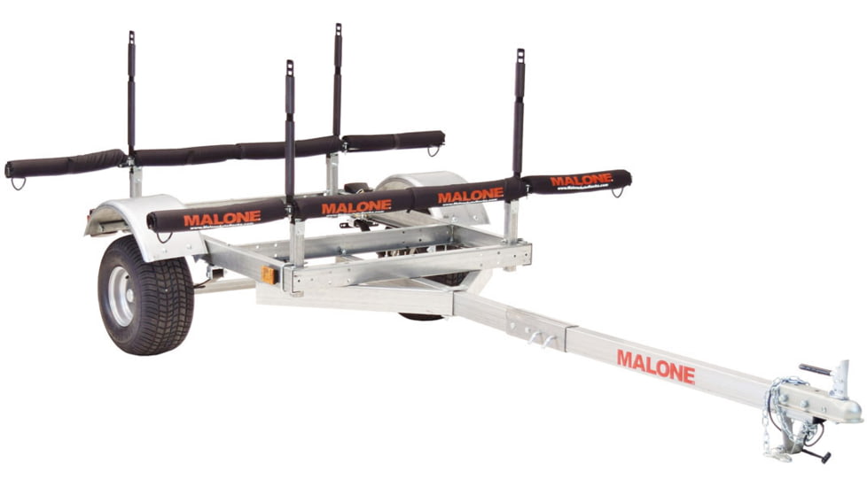 Malone Auto Racks XtraLight LowMax 4 Kayak Trailer Package, 2 Stackers and 4 Sets Rack Pads, MPG596XSRP