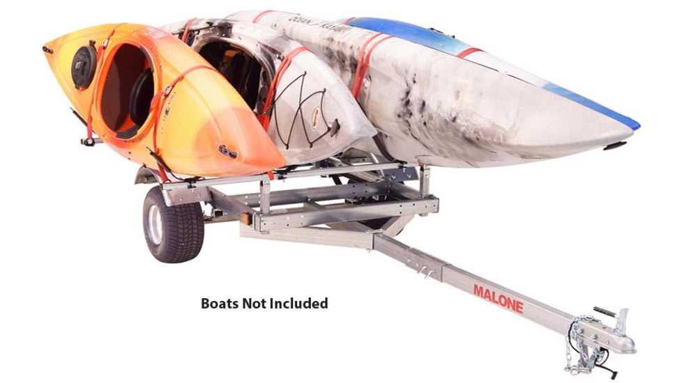 Malone Auto Racks XtraLight LowMax 4 Kayak Trailer Package, 4 J-Racks, MPG596XJ4
