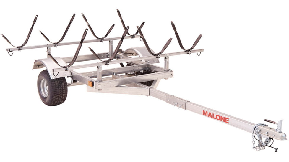 Malone Auto Racks XtraLight LowMax 4 Kayak Trailer Package, 4 J-Racks, MPG596XJ4