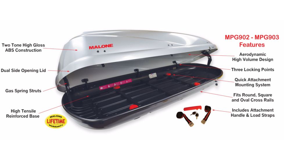 Malone Auto Racks Cargo 23 cu ft Rooftop Box, MPG903