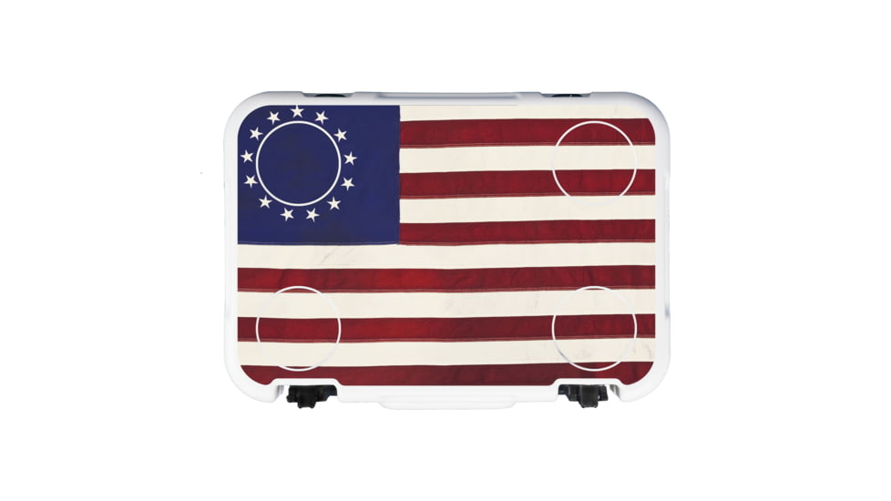Mammoth Coolers Cruiser 15 Hard Cooler, Betsy Ross Decal Wrapped, White, MC15W-NL-BRF-DW