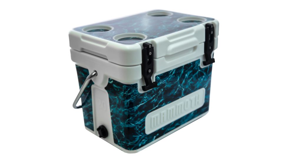 Mammoth Coolers Mossy Oak Elements Agua Seawater Wrapped Cruiser 20, White, MC20W-MO-EAS-DW