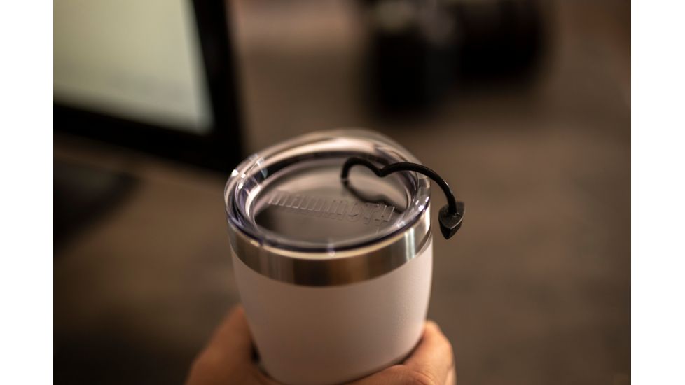 Mammoth Coolers Tumbler 20oz w/ Lid, White, MS20ROV-WHT