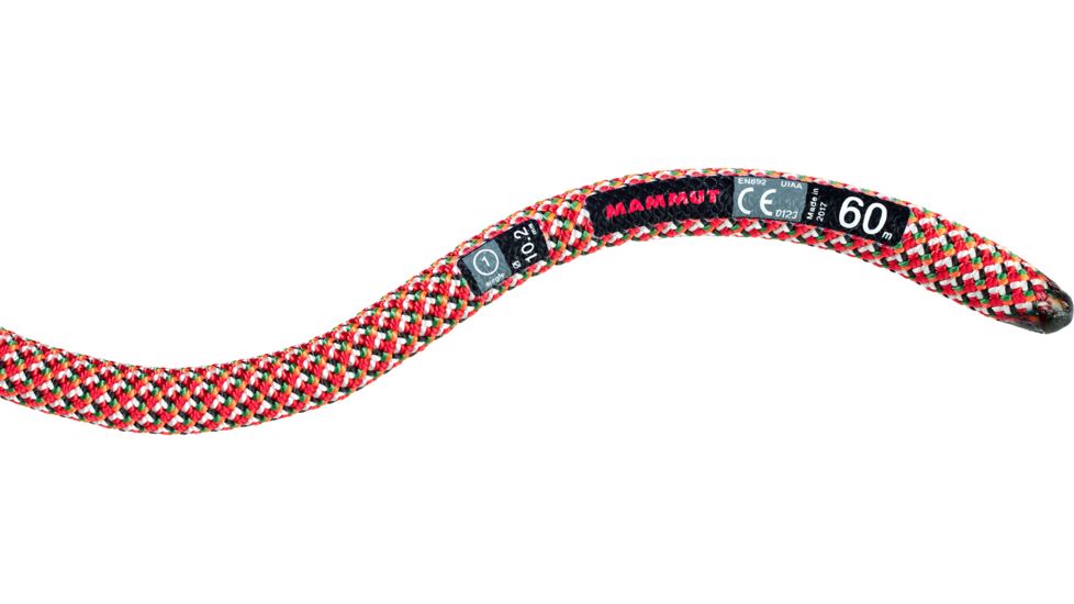Mammut 10.2 Gravity Classic Standard Dynamic Rope, Fire-White, 60 m, 2010-03282-01185-1060