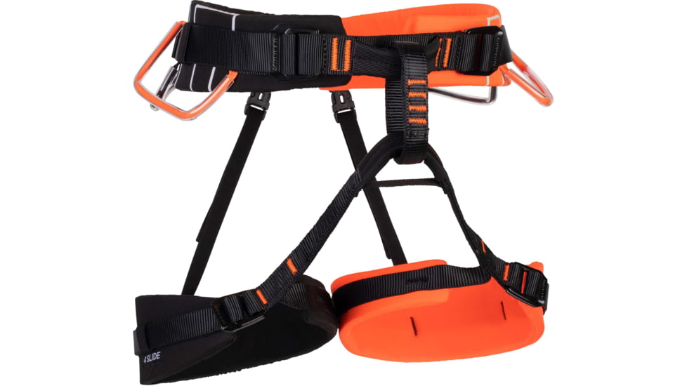 Mammut 4 Slide Harness, Vibrant Orange/Black, Extra Small/Medium, 2020-01020-2238-120