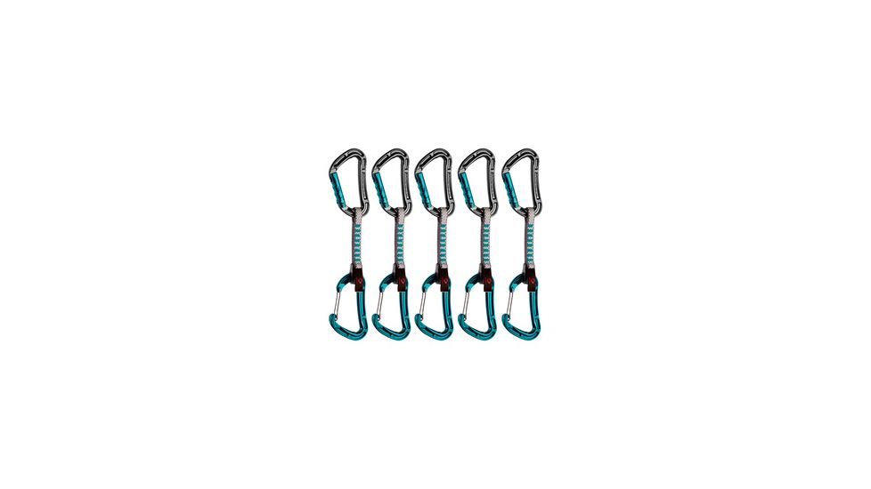 Mammut 5er Pack Bionic Express Set Straight Gate/Wire Gate, Basalt/Aqua, 10 cm, 2040-01651-32158-10