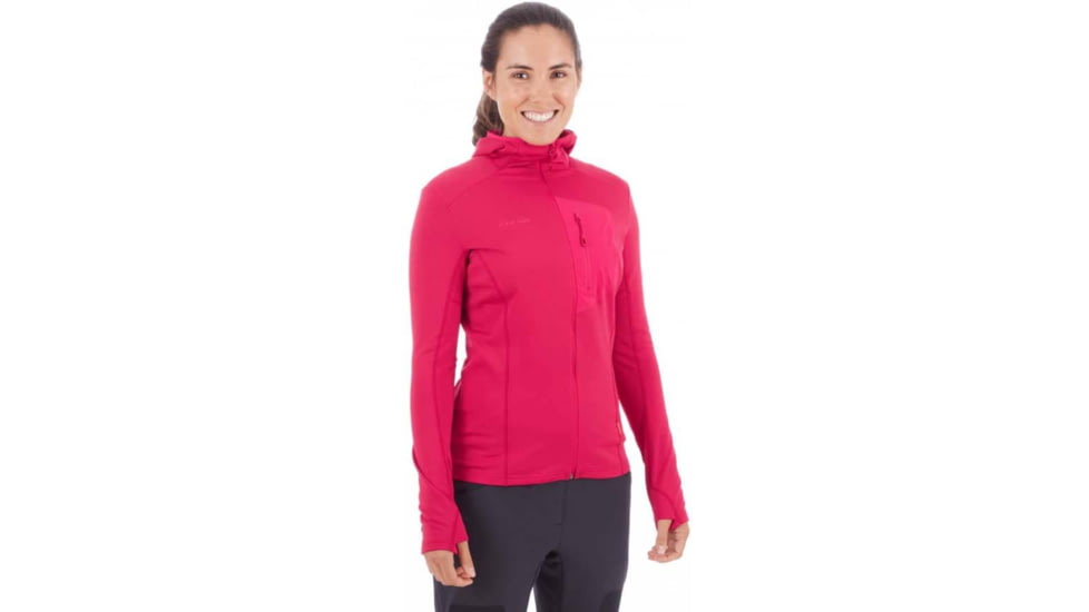 Mammut Aconcagua Light Midlayer Hooded Jacket - Womens, Dragon Fruit, Large, 1014-00701-3547-115