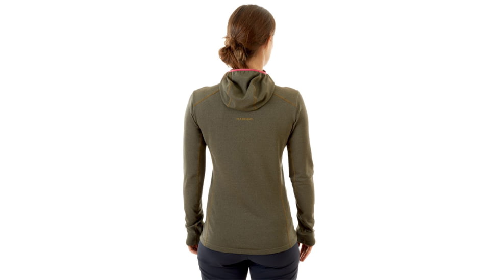 Mammut Aconcagua Light ML Hooded Jacket, Olive Melange-Pink, L, 1014-00700-40070-115