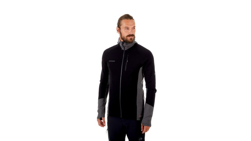 Mammut Aconcagua Pro Hooded Midlayer Jacket - Mens, Black-Black Melange, S, 1014-00310-00205-113