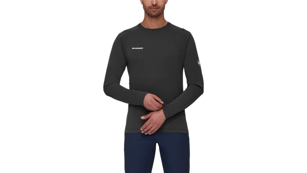 Mammut Aegility FL Longsleeve Top - Mens, Phantom Melange/White, Large, 1016-00800-00593-115