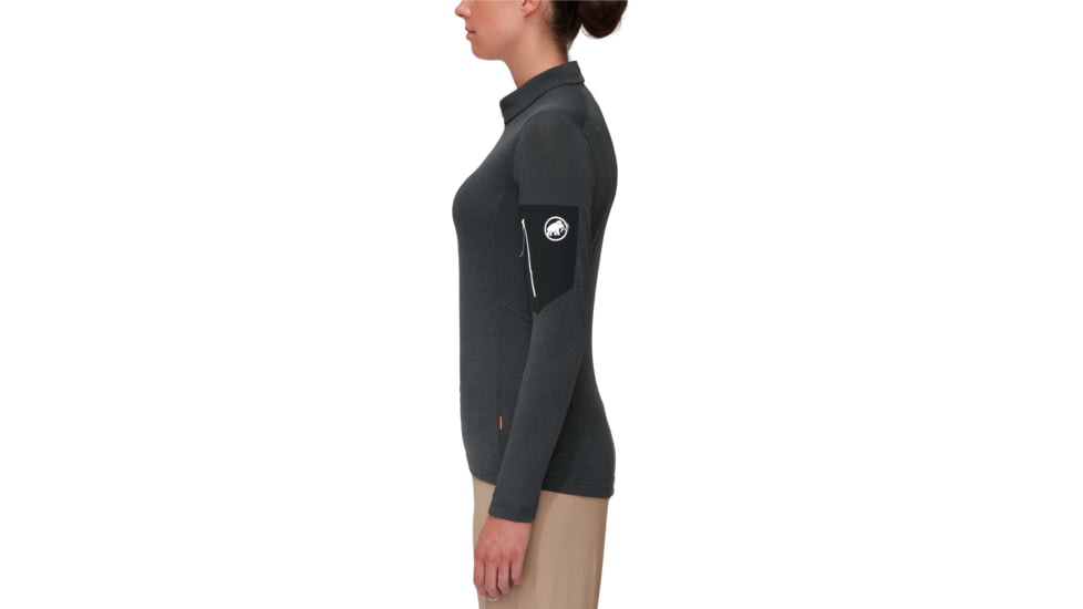 Mammut Aenergy Light ML Half Zip Pull Top - Womens, Black/Phantom, Small, 1014-03790-00189-113