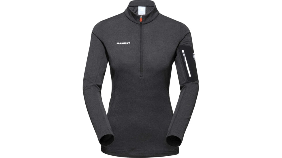 Mammut Aenergy Light ML Half Zip Pull Top - Womens, Black/Phantom, Small, 1014-03790-00189-113
