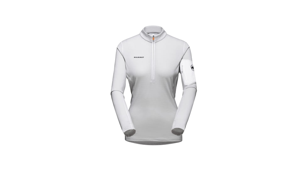 Mammut Aenergy Light ML Half Zip Pull Top - Womens, White/Highway, Extra Large, 1014-03790-0468-116