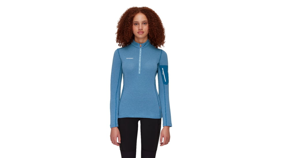 Mammut Aenergy Light ML Half Zip Pull Tops - Womens, Cool Blue Deep Ice, Small, 1014-03790-50551-113
