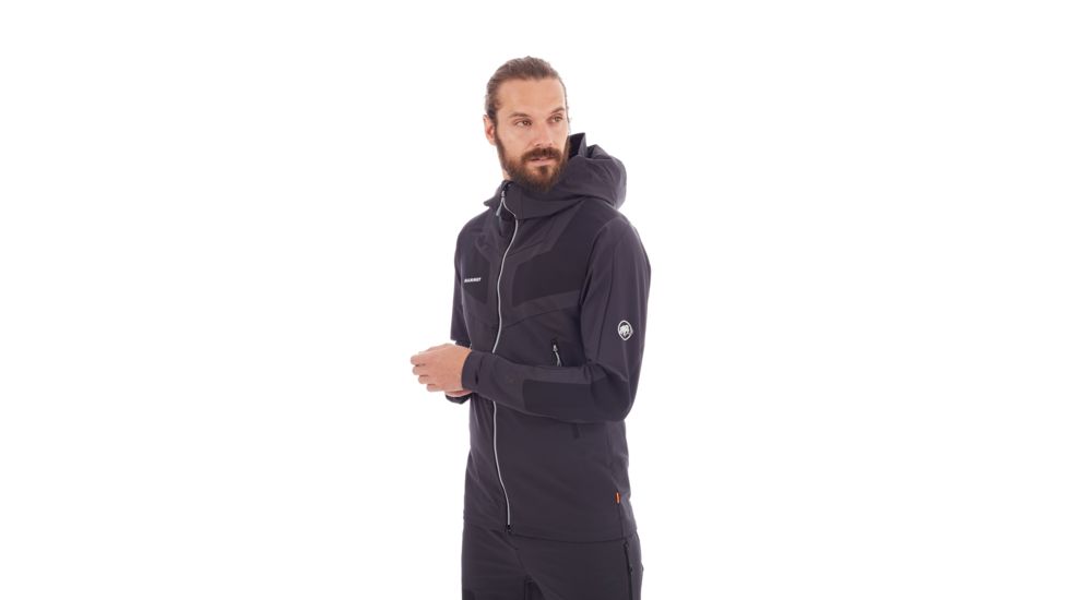Mammut Aenergy Pro Softshell Hooded Jacket - Mens, Black, Small, 1011-00730-0001-113