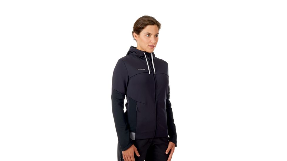 Mammut Alnasca Hooded Midlayer Jacket - Womens, Black-Atoll, M, 1014-00370-00216-114