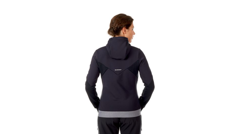 Mammut Alnasca Hooded Midlayer Jacket - Womens, Black-Atoll, M, 1014-00370-00216-114