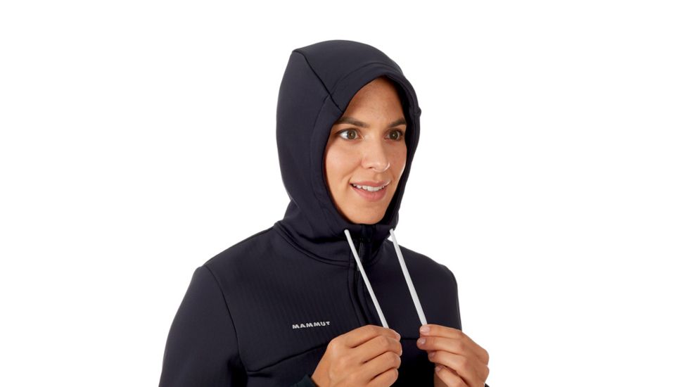 Mammut Alnasca Hooded Midlayer Jacket - Womens, Black-Atoll, M, 1014-00370-00216-114