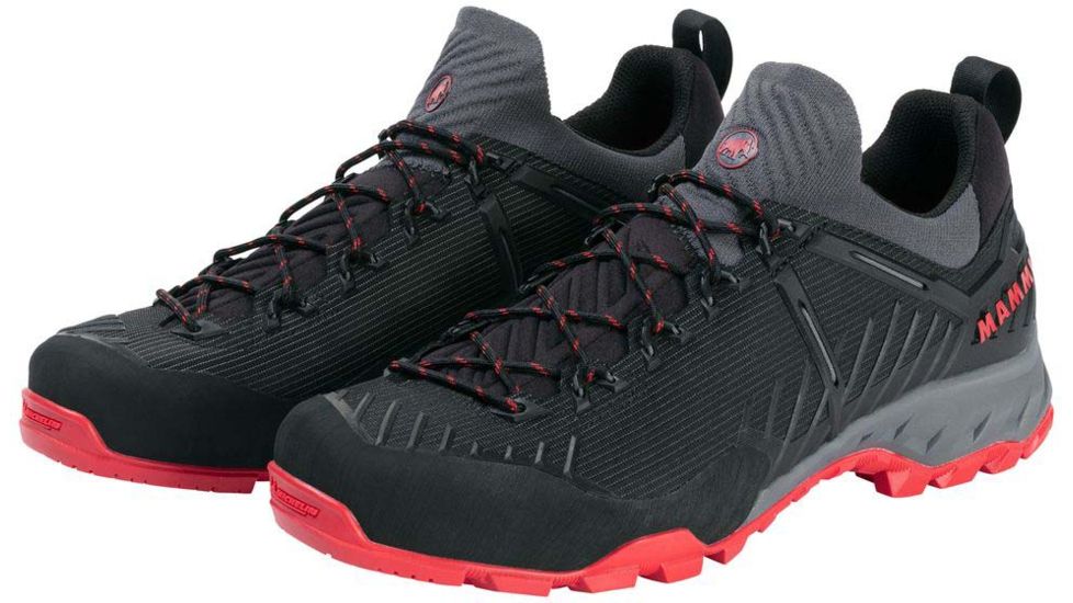 Mammut Alnasca Knit II Low Approach Shoes - Mens, Black/Spicy, 11 US, 3020-06270-00448-1100