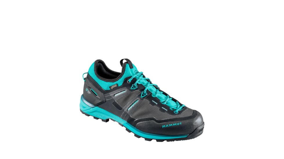 Demo, Mammut Women's Alnasca Knit Low GTX MUSTER Boots, Black - Dark Atoll, 7, 302006081002141000-DEMO