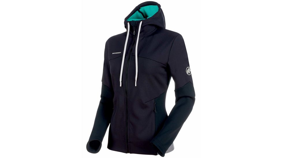 Mammut Alnasca Midlayer Hooded Jacket - Womens, Black-Atoll, Extra Small, 1014-00370-00216-112