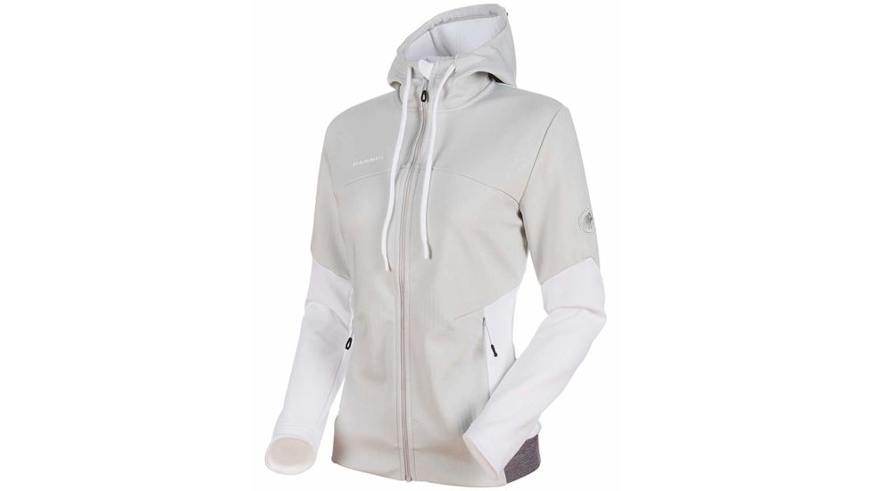 Mammut Alnasca Midlayer Hooded Jacket - Womens, Marble-White-White, Extra Large, 1014-00370-00198-116