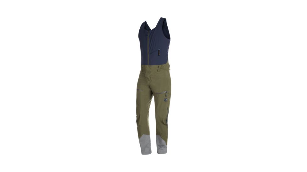 Mammut Alvier Hardshell Bib Pants - Mens, Iguana/Peacoat, 28, 1020-12310-40098-44-10