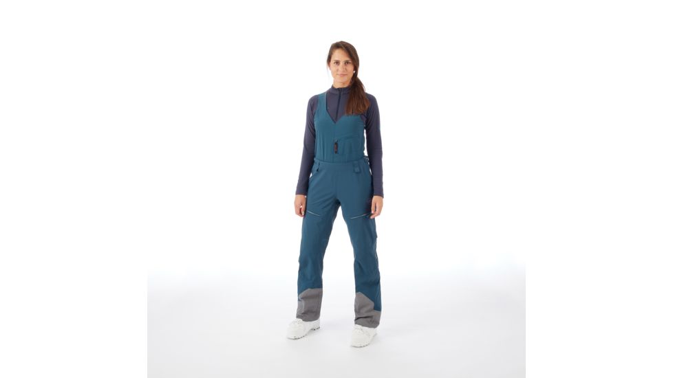 Mammut Alvier Hardshell Soft Bib Pants - Womens, Wing Teal, 8, 1020-12360-50227-38-10