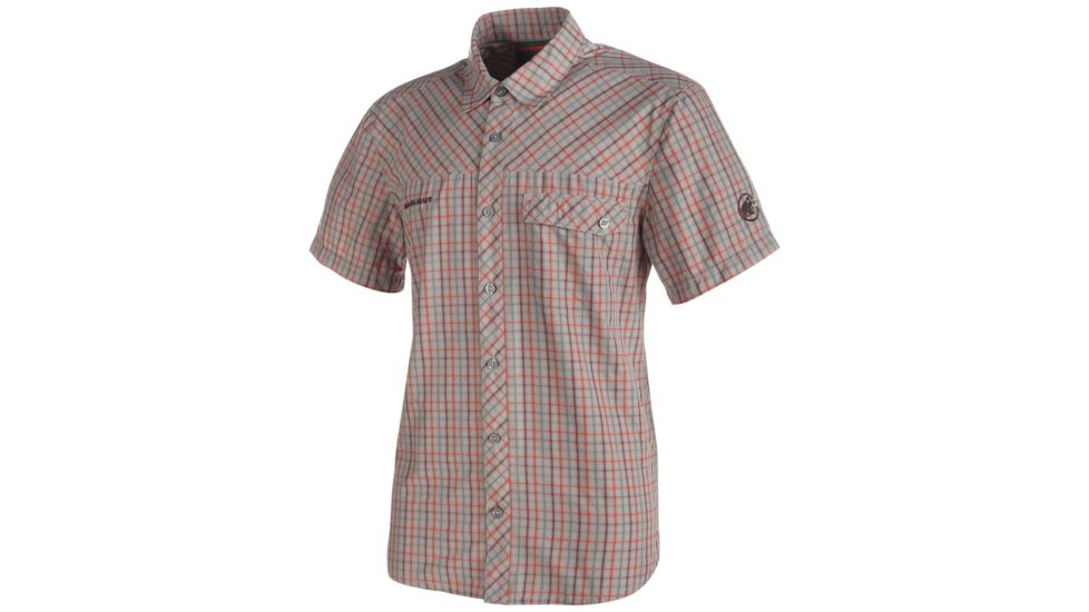 Mammut Asko Shirt - Men's-Granit Melange/Dark Orange-Medium