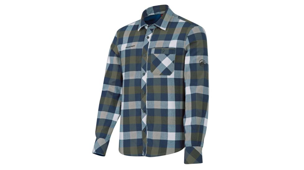 Mammut Belluno Winter Shirt - Men's-Dark Space/Mangrove-X-Large