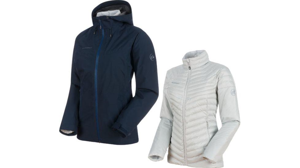 Mammut Convey 3 Insulated 1 Hardshell Hooded Jacket - Womens, Marine-Marble, Large, 1010-26490-50102-115