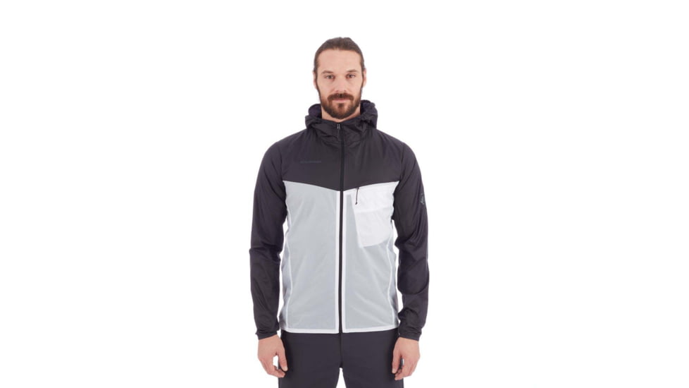 Mammut Convey Hooded Jacket - Mens, Black/Bright White, Small, 1012-00110-00226-113