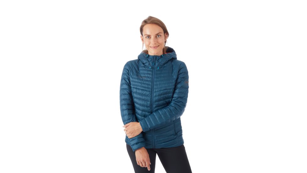 Mammut Convey Insulated Hooded Jacket - Women's, Extra Small, Wing Teal/Pepper, 1013-00250-50265-112
